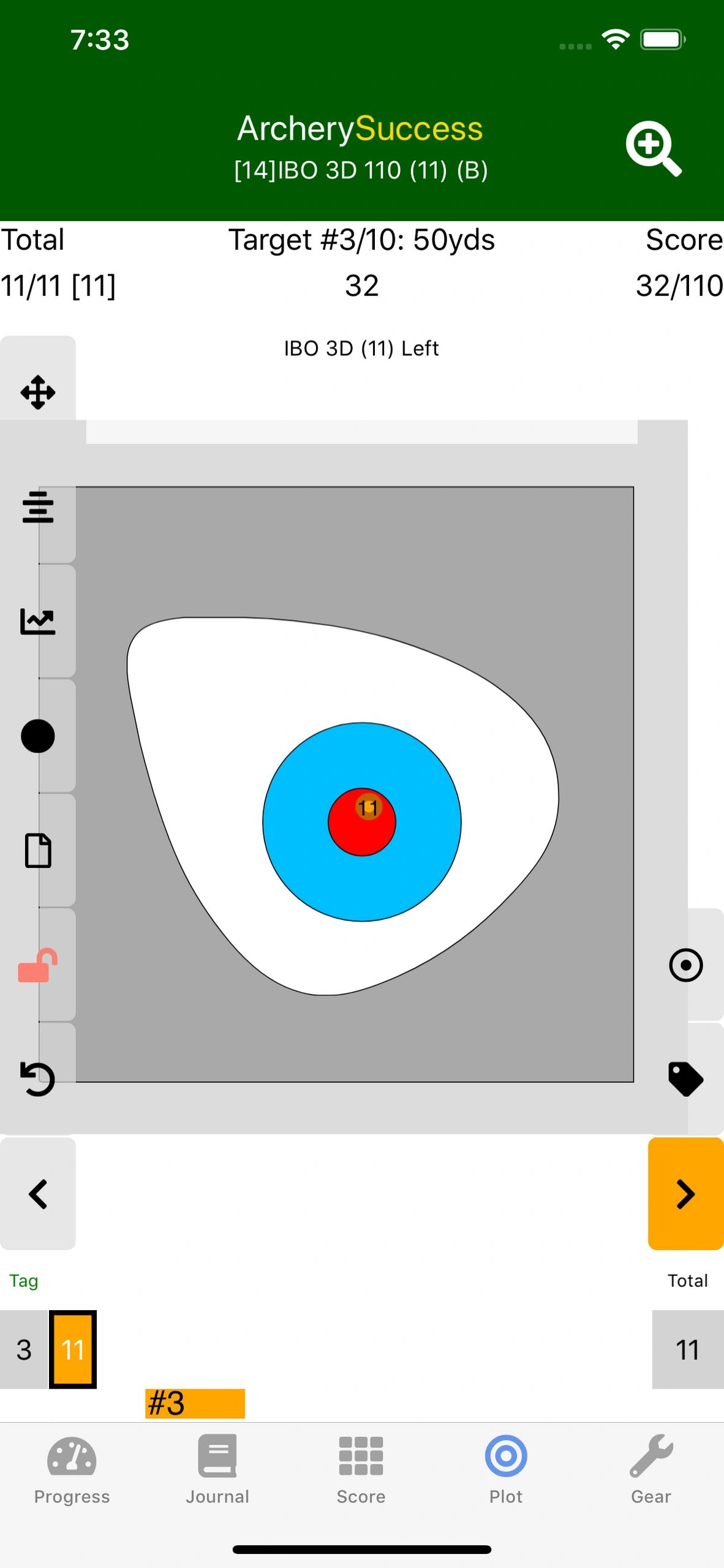 Archery scoring for IBO 3D rounds
